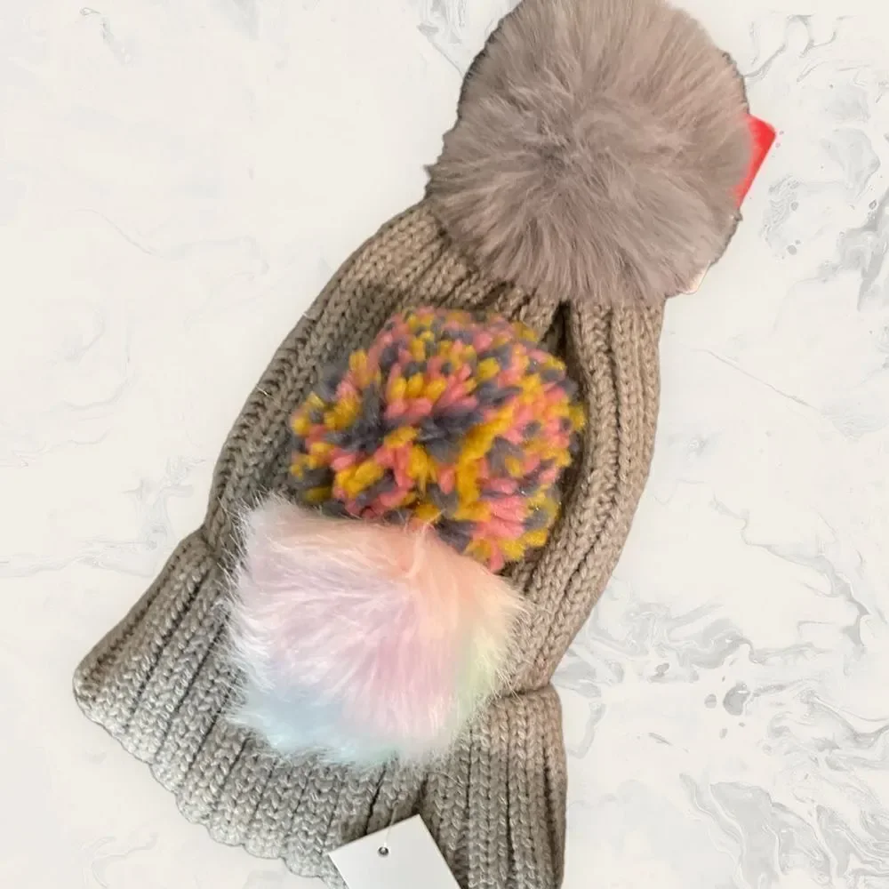 NWT BP Bundle of One Pick-A-Pom Beanie/ Interchangeable Poms and Scarf - One Siz